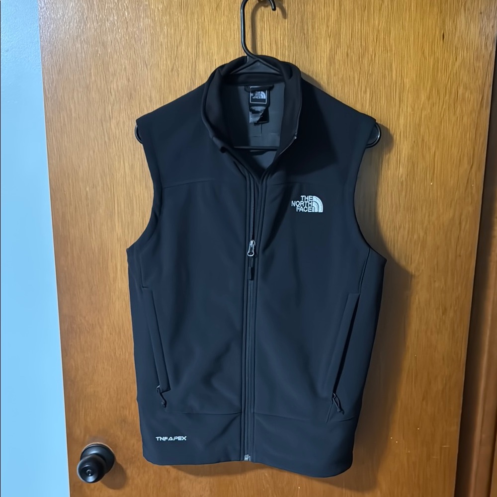 The North Face Black Zip-Up Vest with Stand-Up Collar